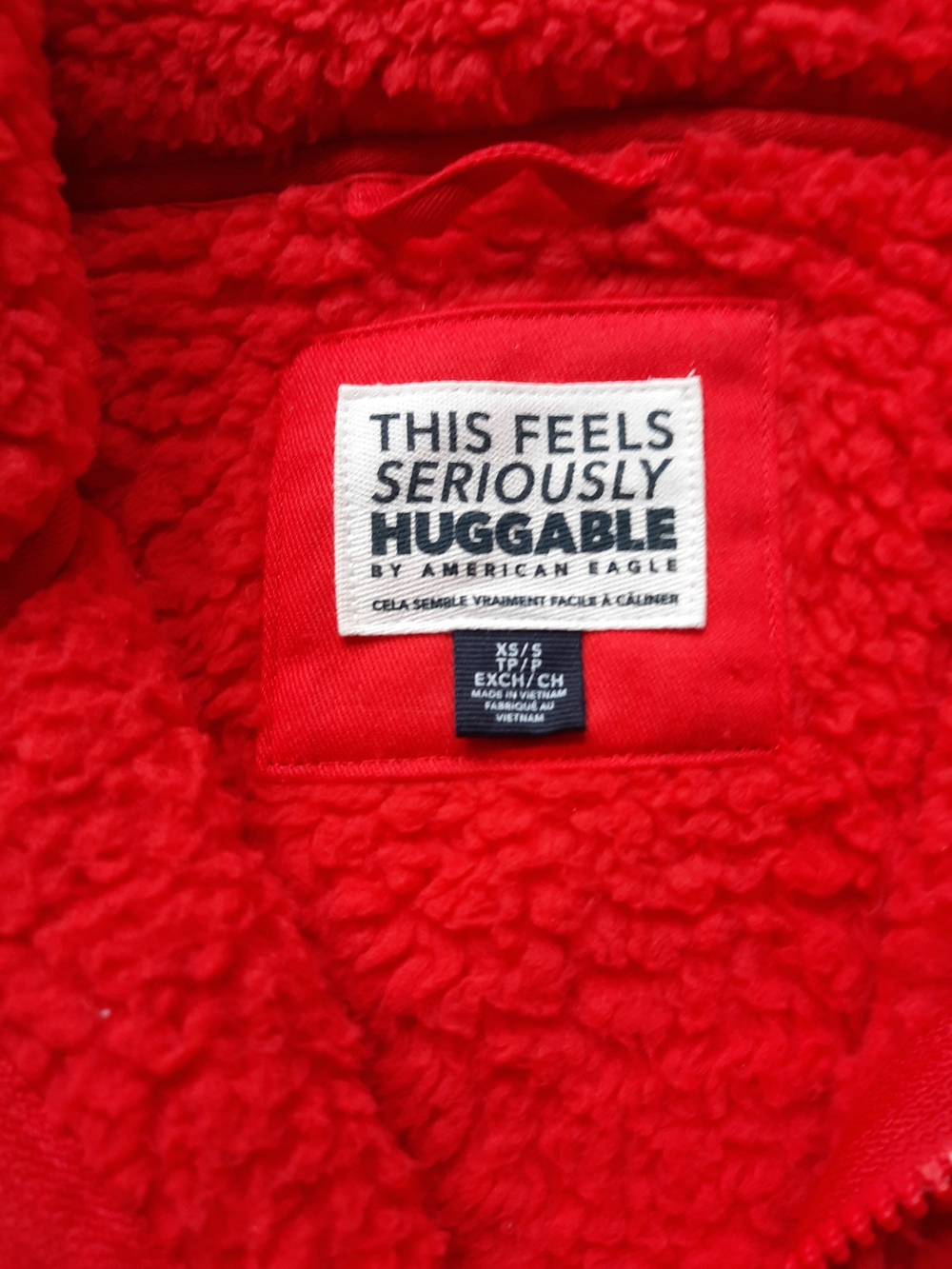 American Eagle Outfitters Red Teddy Jacket - Picture 2 of 4